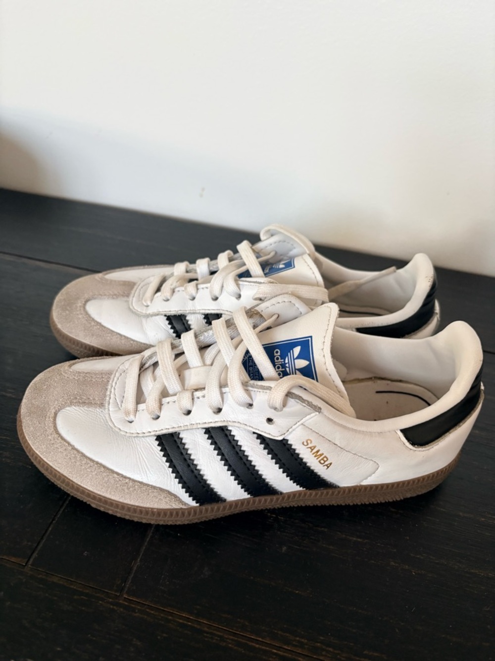 adidas Samba White, Black & Gum Low-Top Sneakers